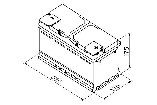 Starter Battery, BOSCH 0 092 S40 100