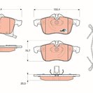 Brake Pad Set, disc brake, TRW GDB1668