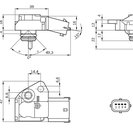 Sensor, fuel pressure, BOSCH 0 261 230 110