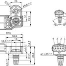 Sensor, boost pressure, BOSCH 0 261 230 280