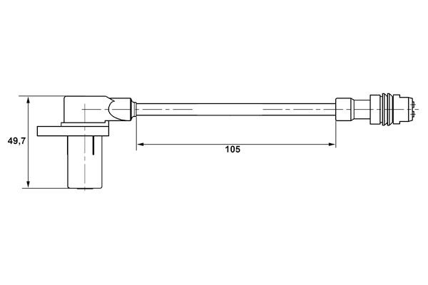 Sensor, wheel speed, BOSCH 0 265 006 344