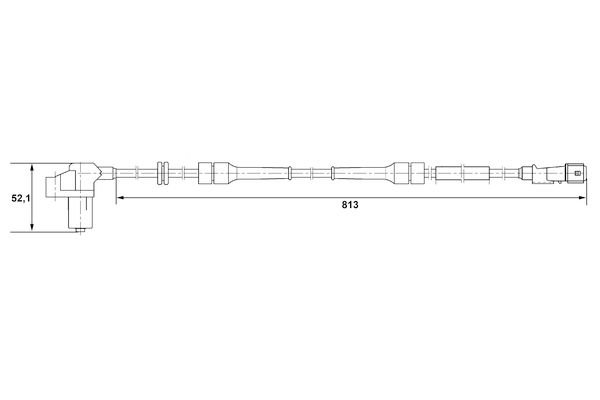 Sensor, wheel speed, BOSCH 0 265 006 388