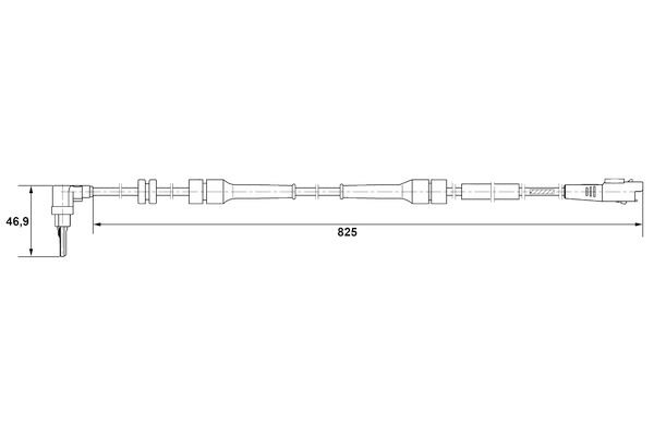 Sensor, wheel speed, BOSCH 0 265 007 083