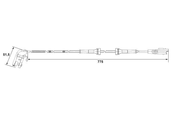Sensor, wheel speed, BOSCH 0 265 007 779