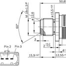 Sensor, fuel pressure, BOSCH 0 281 002 842