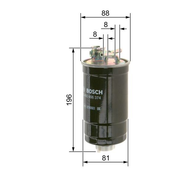Fuel Filter, BOSCH 0 450 906 374
