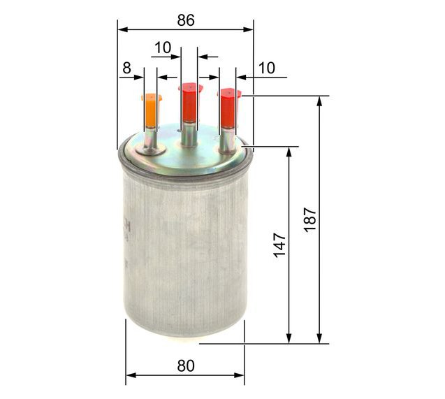 Fuel Filter, BOSCH 0 450 906 508