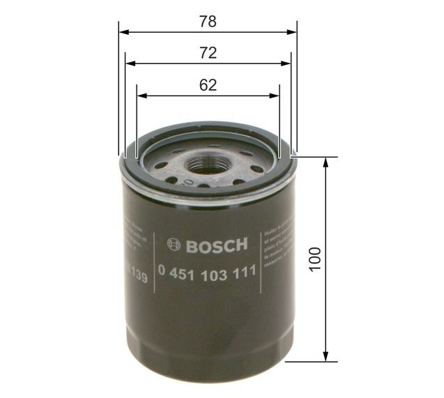 Oil Filter, BOSCH 0 451 103 111