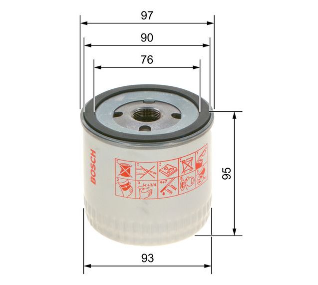 Oil Filter, BOSCH 0 451 103 252
