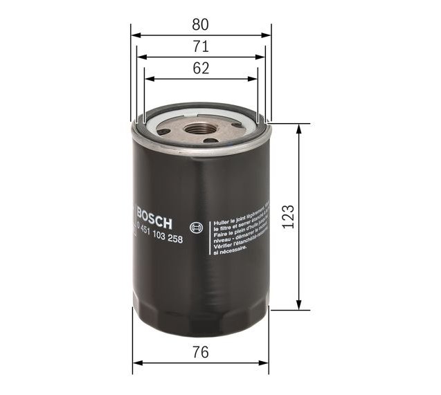 Oil Filter, BOSCH 0 451 103 258