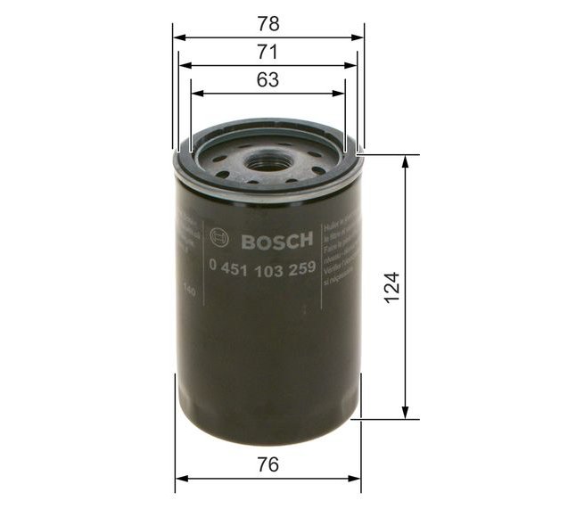 Oil Filter, BOSCH 0 451 103 259