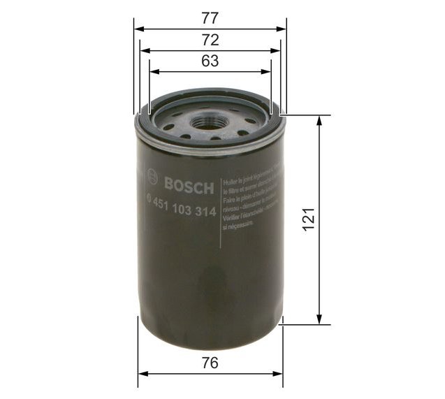 Oil Filter, BOSCH 0 451 103 314
