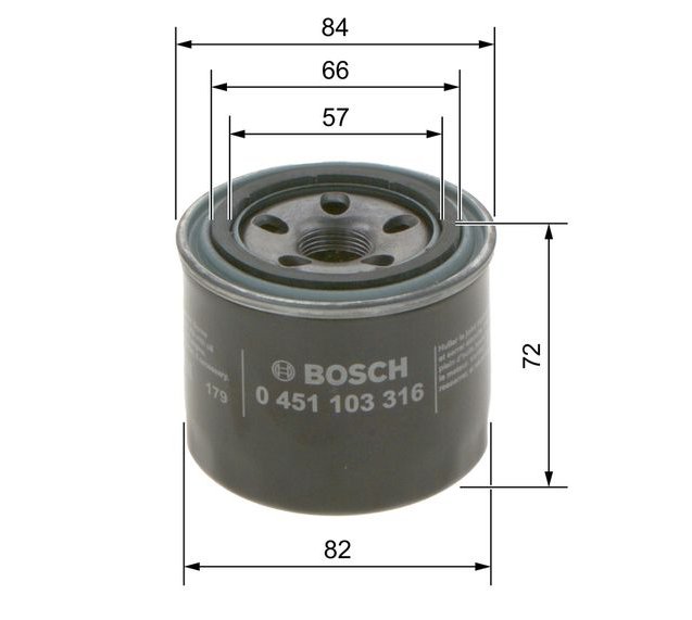 Oil Filter, BOSCH 0 451 103 316