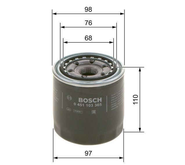 Oil Filter, BOSCH 0 451 103 365