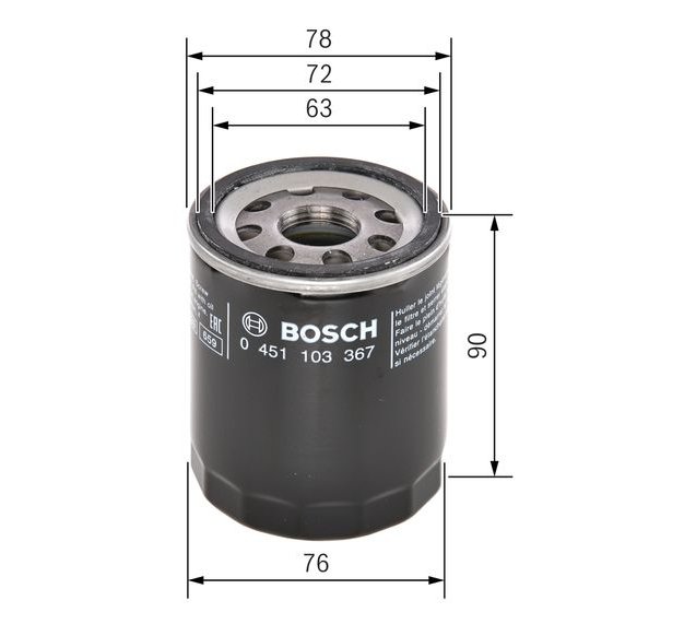 Oil Filter, BOSCH 0 451 103 367