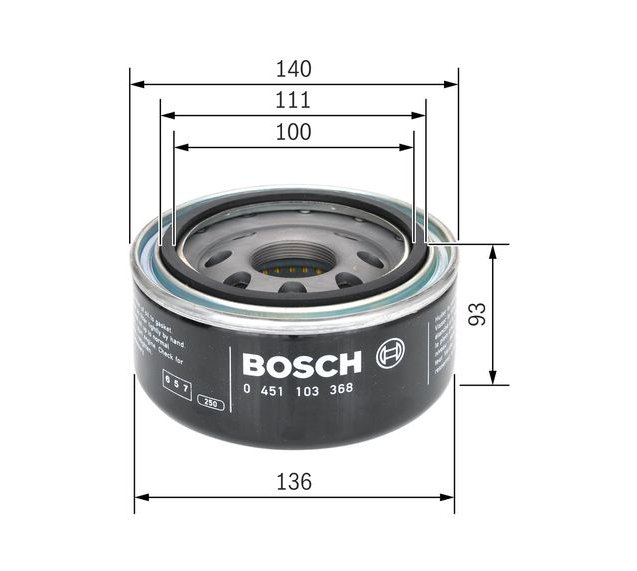 Oil Filter, BOSCH 0 451 103 368