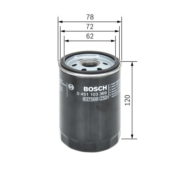 Oil Filter, BOSCH 0 451 103 369