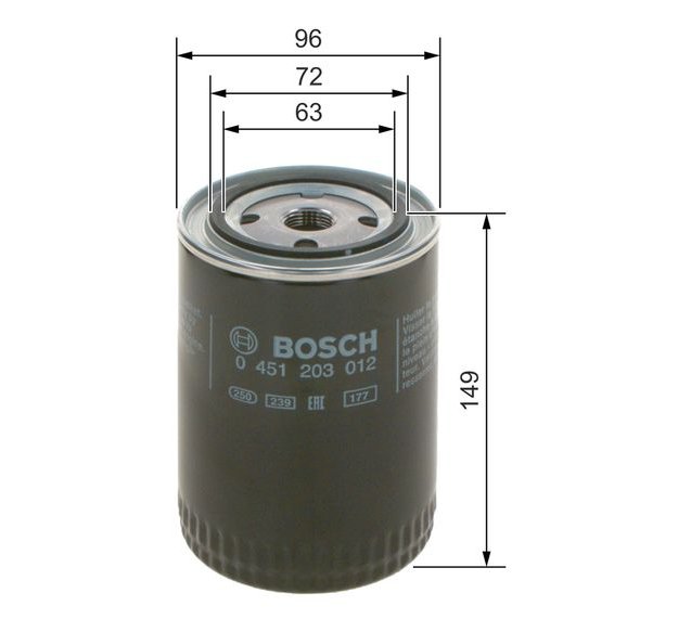 Oil Filter, BOSCH 0 451 203 012