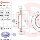Brake Disc, BREMBO 08.D418.1X