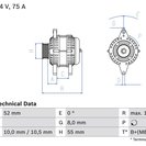 Alternator, BOSCH 0 986 042 031