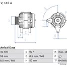 Alternator, BOSCH 0 986 046 070