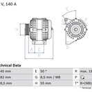 Alternator, BOSCH 0 986 047 380
