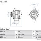 Alternator, BOSCH 0 986 047 910