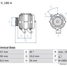 Alternator, BOSCH 0 986 048 400
