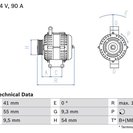 Alternator, BOSCH 0 986 048 771