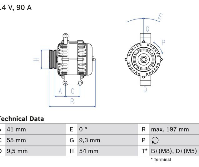 Alternator, BOSCH 0 986 048 771