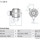 Alternator, BOSCH 0 986 049 091