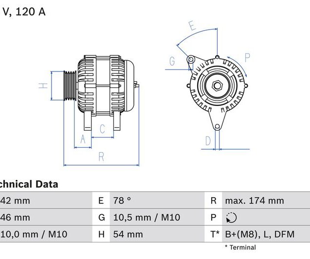 Alternator, BOSCH 0 986 049 091