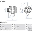 Alternator, BOSCH 0 986 080 190