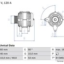 Alternator, BOSCH 0 986 080 350