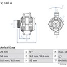 Alternator, BOSCH 0 986 081 370
