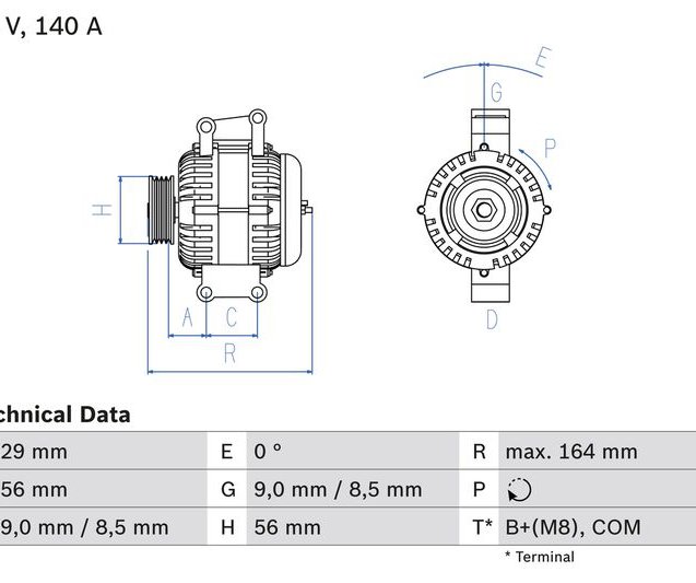 Alternator, BOSCH 0 986 081 370
