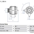 Alternator, BOSCH 0 986 082 200
