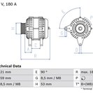 Alternator, BOSCH 0 986 084 130