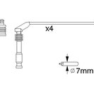 Ignition Cable Kit, BOSCH 0 986 357 126