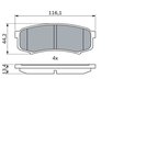 Brake Pad Set, disc brake, BOSCH 0 986 424 313