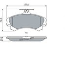 Brake Pad Set, disc brake, BOSCH 0 986 424 371