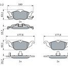 Brake Pad Set, disc brake, BOSCH 0 986 424 456