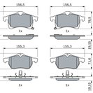 Brake Pad Set, disc brake, BOSCH 0 986 424 457