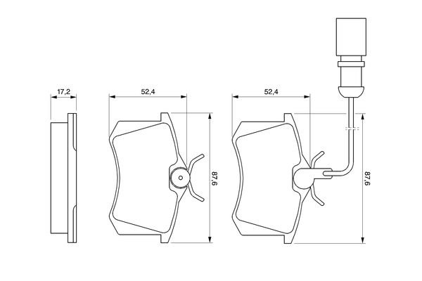 Brake Pad Set, disc brake, BOSCH 0 986 424 559