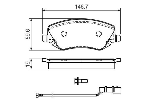 Brake Pad Set, disc brake, BOSCH 0 986 424 679