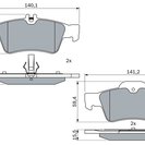 Brake Pad Set, disc brake, BOSCH 0 986 424 699