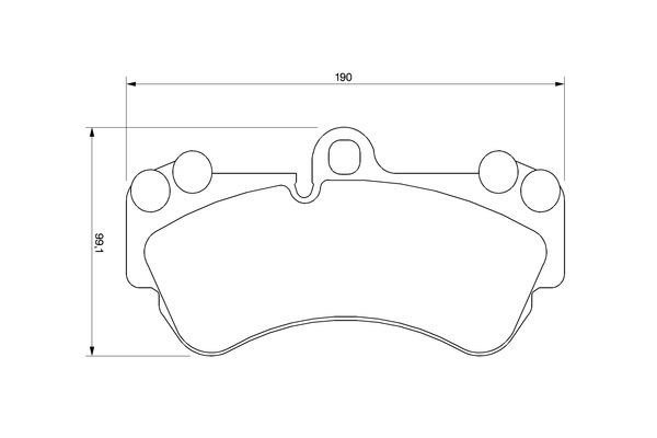 Brake Pad Set, disc brake, BOSCH 0 986 424 740