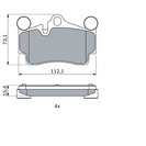 Brake Pad Set, disc brake, BOSCH 0 986 424 741
