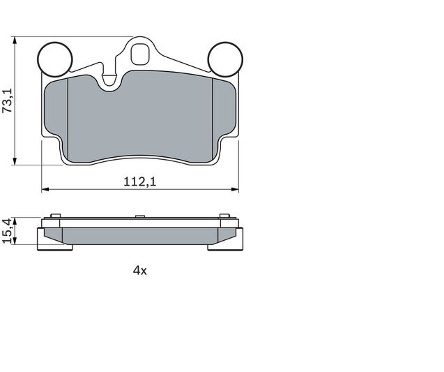 Brake Pad Set, disc brake, BOSCH 0 986 424 741