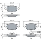 Brake Pad Set, disc brake, BOSCH 0 986 424 797